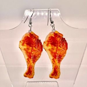 Chicken Leg Earrings - Drumstick Earrings - Wing Earrings - BBQ Earrings